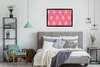 MuchoWow® MuchoWow® Gerahmtes Poster Banane - Muster - Rosa Produktbild-Vorschau 5