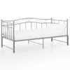 The Living Store Ausziehsofa Bettgestell Grau Metall 90x200 Produktbild-Vorschau 3