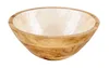 Schüssel 21cm Mango Holz Creme Perlmutt Emaille Schale Bowl Produktbild-Vorschau 1