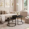 SOLEIL 2in1 runder Couchtisch mattschwarz Produktbild-Vorschau 4