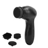 A black electric shoe polisher with multiple brush attachments on a white background. Náhled obrázku produktu
