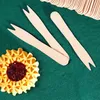 Forchette in legno per patatine fritte, 8,5 cm, 50 pezzi. Anteprima dell’immagine prodotto 4