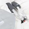 Decke für Kindersitz mit Kapuze und Ohren – Ecru Plüsch & Produktbild-Vorschau 4