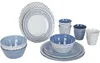 Bo-Camp 16 pcs. set de vaisselle Mix & Match Mélamine bleu Voir les images du produit 1