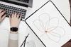 MuchoWow® Laptop Hülle 15 Zoll Blume - Strichzeichnung - Produktbild-Vorschau 2