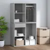 vidaXL Półka na toaletkę szara Sonoma 80x40x65 cm materiał Podgląd zdjęcia produktu 6