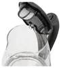 A close-up view of the top of a glass kettle with its lid open. Produktbild-Vorschau