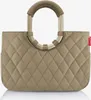 A quilted tote bag with a metallic frame and handles, presented against a white background. Náhľad obrázku produktu
