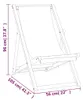 vidaXL Liegestuhl Teak 56x105x96 cm Creme Produktbild-Vorschau 8