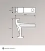 T-Mitnehmer in weiß (B x H x T) 6mm x 21mm x 21mm Produktbild-Vorschau 5