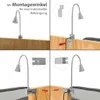 2 x LED flexibilní nástěnná lampa na čtení s vypínačem GU10 Náhled obrázku produktu 7