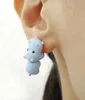 Dámské náušnice 3D modely ANIMALS LOVE Blue HIPOPOTAM Hippo Náhled obrázku produktu 1