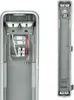 Two views of the interior of a gray LED light fixture. Produktbild-Vorschau