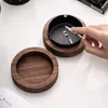 Walnussholz Aschenbecher, Metall-Aschefänger mit 3 Produktbild-Vorschau 4