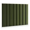 A panel of vertically oriented, upholstered segments in a dark green color. Anteprima dell’immagine prodotto