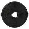 A black charcoal filter for a range hood, shown from a top-down perspective. Produktbild-Vorschau