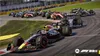 A group of Formula 1 race cars are competing on a race track. Produktbild-Vorschau