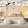 A child's bed with a rabbit theme, featuring multiple inset images highlighting its features. Anteprima dell’immagine prodotto