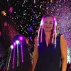 4er-Set LED Party Haarsträhnen mit leuchtenden Glasfasern Produktbild-Vorschau 4