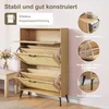 UnboxG Rattan Schuhschrank Schmal, Schuhregal mit 3 Produktbild-Vorschau 8