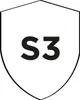 A shield-like graphic with the text S3 inside. Produktbild-Vorschau