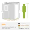 Outsunny Gerätehaus 1,54m³, Gartenhaus mit Pultdach, 122 x Produktbild-Vorschau 3