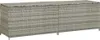 A long, rectangular outdoor storage box made of gray poly rattan. Produktbild-Vorschau