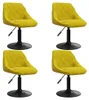 vidaXL Chaise de salle à manger 4 pcs. Pivotant jaune Voir les images du produit 8