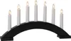 Lichterbogen Bea - 7flammig - warmweiße Birnchen - L: 39cm, H: 22cm - Schalter - schwarz Produktbild-Vorschau