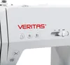 A close-up view of the control panel of a white sewing machine. Produktbild-Vorschau