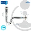 tecuro Siphon extra lang mit Pop Up Ablaufventil verchromt Produktbild-Vorschau 6