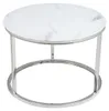 Lot de 2 tables gigognes ATLANTA rondes en métal et verre Voir les images du produit 4