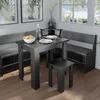 Grupa ławek narożnych Vicco Roman Czarny 180 x 150 cm z Podgląd zdjęcia produktu 5