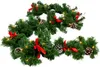 3.12.A13 Weihnachtsgirlande grün mit Zapfen und Schleife - Produktbild-Vorschau 1