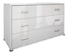 Kommode Weiß Hochglanz – 3 Schubladen – Modern – 130x50x75 Produktbild-Vorschau 1