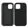 A black phone case shown from the front and back. Produktbild-Vorschau
