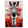 DEQOART Glasbild Echtglas 60x90 cm 'Zebra im Rampenlicht' Produktbild-Vorschau 2