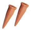 Two terracotta plant watering stakes are shown on a white background. Produktbild-Vorschau