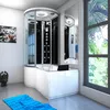 Kombination Badewanne Dusche K55-R33 Duschtempel 100x170 cm Produktbild-Vorschau 2