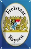 vianmo Kovový nápis 12x18 cm Freistaat Bayern Wappen Náhled obrázku produktu 1