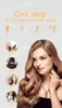 Collage showcasing a hair dryer brush with images of its different functions. Produktbild-Vorschau