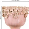 Keramik Blumentopf Rosa Ø16cm mit Blütenmuster Eleganz Produktbild-Vorschau 3