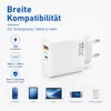 30W USB-C Ladegerät GaN – 2-Port Schnellladeadapter (USB-C Produktbild-Vorschau 4
