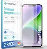 A product package for a screen protector for an iPhone 14 Plus, with a screen protector shown on a phone. Produktbild-Vorschau