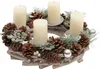 Adventskranz HWC-M15, Adventsgesteck Tischkranz Produktbild-Vorschau 1