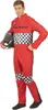 A man wearing a red racing suit and holding a helmet. Podgląd zdjęcia produktu