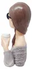 Deko Büste Dame mit Kaffeebecher und Sonnenbrille H. 25cm Produktbild-Vorschau 9