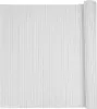A white PVC garden fence rolled up on the right side. Produktbild-Vorschau