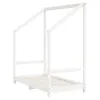 vidaXL Kinderbett Weiß 2x(70x140) cm Massivholz Kiefer Produktbild-Vorschau 4