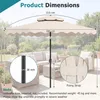 COSTWAY Sonnenschirm 300cm mit Doppeldach, Gartenschirm mit Produktbild-Vorschau 3